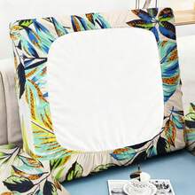 1件装高弹数码印花可拆卸沙发坐垫套，面料柔软舒适，可重复使用数码印花牛奶丝弹力沙发套，四季皆宜