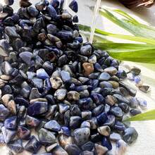 0.22 Lb Premium Natural Blue Veined Stone, Suitable For Home Decor, Aquarium Rocks, Fountains, Office Decor, Vase Fillers And Plant Beds, Collectibles, Gift Giving - Blue and White - View 4