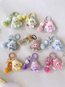 New Cute Big Ear Heart Shaped 3D Keychain, Fashion Cartoon Accessory Bag Charm Key Chain - Multicolor - View 8