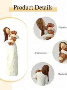 MINGZHANG Resin "Unconditional Love" Woman & Dog Figurine - Handcrafted Pet Lover's Decor & Sentimental Gift,Suitable For Living Room Decoration, Christmas Home Decoration, Household Items - trắng - Xem 4
