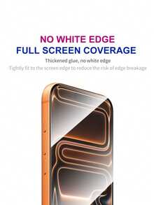 2片装屏幕保护膜,兼容 17/Air/17 Pro/17 Pro Max/16 Pro Max/15 Pro Max/14 Pro Max/13/12/11 Pro Max,丝网印刷黑色边框,9H防刮玻璃,高清钢化玻璃,易于安装 - 無色 - 查看 5