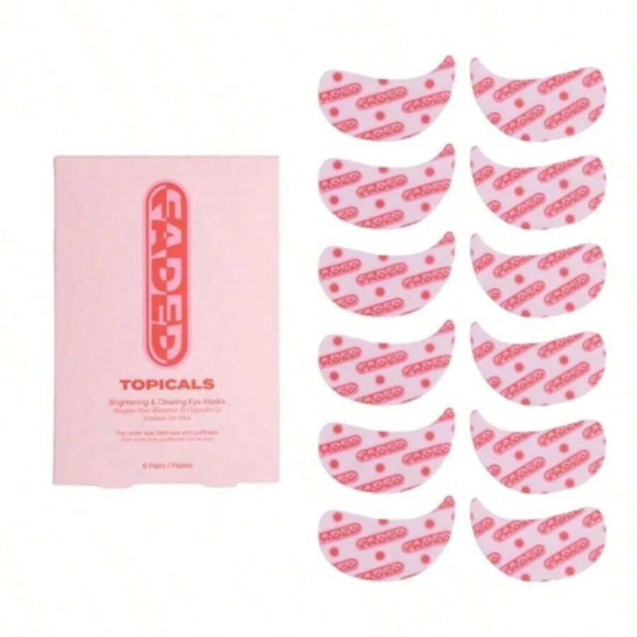 Faded Brightening Under Eye Masks | Revitalizing Patches To Depuff, Hydrate, And Illuminate | Diminishes Dark Circles And Fine Lines | Made With Kojic Acid, Caffeine & Niacinamide(2-Pack) - 粉色 - 查看 1