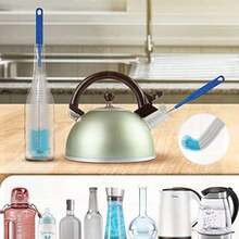 7-Pack Stainless Steel Long Handle Brush Set For Cleaning Narrow Neck Containers & Sink Lids (Beer Bottles, Mugs, Cups, Glasses, Pipe Lids), Blue - 藍色 - 查看 5