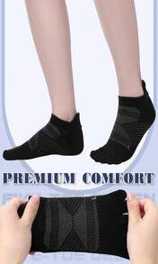 Fourluoo 6 Pairs Women Men Ankle Toe Socks Cotton Warm Crew Toe Separator Socks For Athletic Running - ColorE - 查看 7