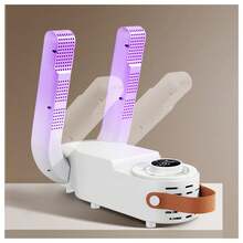 2-in-1 Shoe & Tennis Dryer with Timer - 30-Min Fast Heat Drying, Constant Temperature Protection, Eliminates Damp & Odors, Suitable for Boots, Tennis Balls, Gloves & Socks, Compact Portable Design Easy to Store, Essential Practical Tool for Home Daily Use & Sports Enthusiasts - Blanco - Ver 2