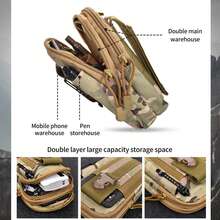 Riñonera Deportiva Riñonera Para Móvil Monedero Funda Para Móvil De 6 Pulgadas Tela Oxford Con Doble Compartimento - Verde militar - Ver 4