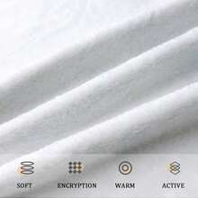 1PC Stitch Flannel Blankets Are Comfortable And Cute, Suitable For All Seasons, Perfect For Living Room Decoration, Sofa Deco (4).Jpg - 白色 - 查看 3