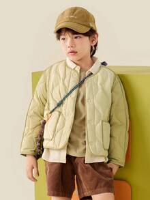 mini bala Kinder Daunenjacke, dreifach geschützt, leichte Jacke, Lagen oder Oberbekleidung, Winter 2025 - Khaki - Übersicht 1