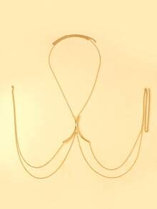 STONEFANS Sexy Metal Bra Chain Body Jewelry Women Accessories Rave Luxury Beach Summer Festival Bikini Top Party Sexy Clothing 2025