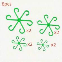 4pcs Plant Stem Clamps, Plastic Gardening Tools, Plastic Plant Supports For Indoor Climbing Plants - Multicolor - View 8