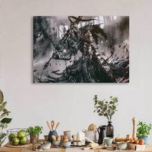 Framed 1PC Room Decor DarkSouls Artorias Canvas Poster Wall Art Picture Prints Gift Idea Decor Home Posters Artworks Creative Wall Art Canvas Painting High-Quality Print, Waterproof, Fade-Resistant, 2D Perfect Gift For Him/Her, Enthusiasts, Ideal For Seasonal Decor, Event Supplies - 框架 - 查看 3