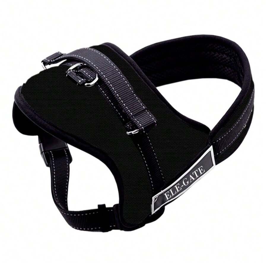 Pechera Pretal Reforzado Arnés Mascota Perro Grande Talla S - Negro - Ver 1