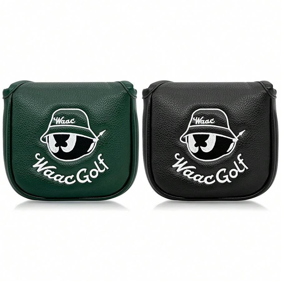 Golf Putter Head Covers With Magnetic Closure, Embroidery Pattern, Cone Shaped, Unisex Design, Clubs Protector - Multicolor - View 1