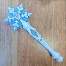 Flashing & Musical Snowflake Magic Wand, Blue/Purple, Suitable For Children's Party Games/Princess Costume Accessories/Stage Props/Pretend Play Music Toys, Surprise Gift For Girls/Birthday/New Year/Holiday/Christmas