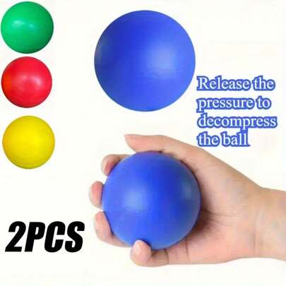 2pcs Anti-Slip Massage Balls, Hand Grip Strength Trainer Balls, Coordination Training Aids, Suitable For Home Fitness, Yoga, Exercise