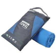 Antibacterial Microfiber Towel Large (24 X 48 Inches) Blue