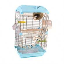 Bird Cage Doble Capa Grandes Jaula con accesorios de soporte para periquitos Pundlet Finches Parrots Budgie Azul - como en la foto - Ver 7