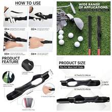 Grip Trainer Practice, Easy To Carry To Practice Area, Swing Trainer Ensure Right Grip Every Time, Grip Training Aid, Improve Your Swing Rhythm, Accessories Gifts - 黑色 - 查看 2