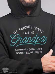 Personalized Favorite Grandpa Hoodie Sweatshirts With Grandkids Names - Grandpa Birthday Gift, For Grandpa, Papa, PopPop,Autumn/Winter Hoodie Autumn Set - 款式30 - 查看 1