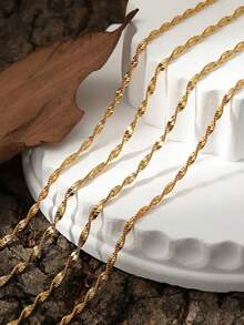 A New Light Luxury Temperament Stainless Steel Water Wave Chain Niche Design All-Matching Women's Bracelet