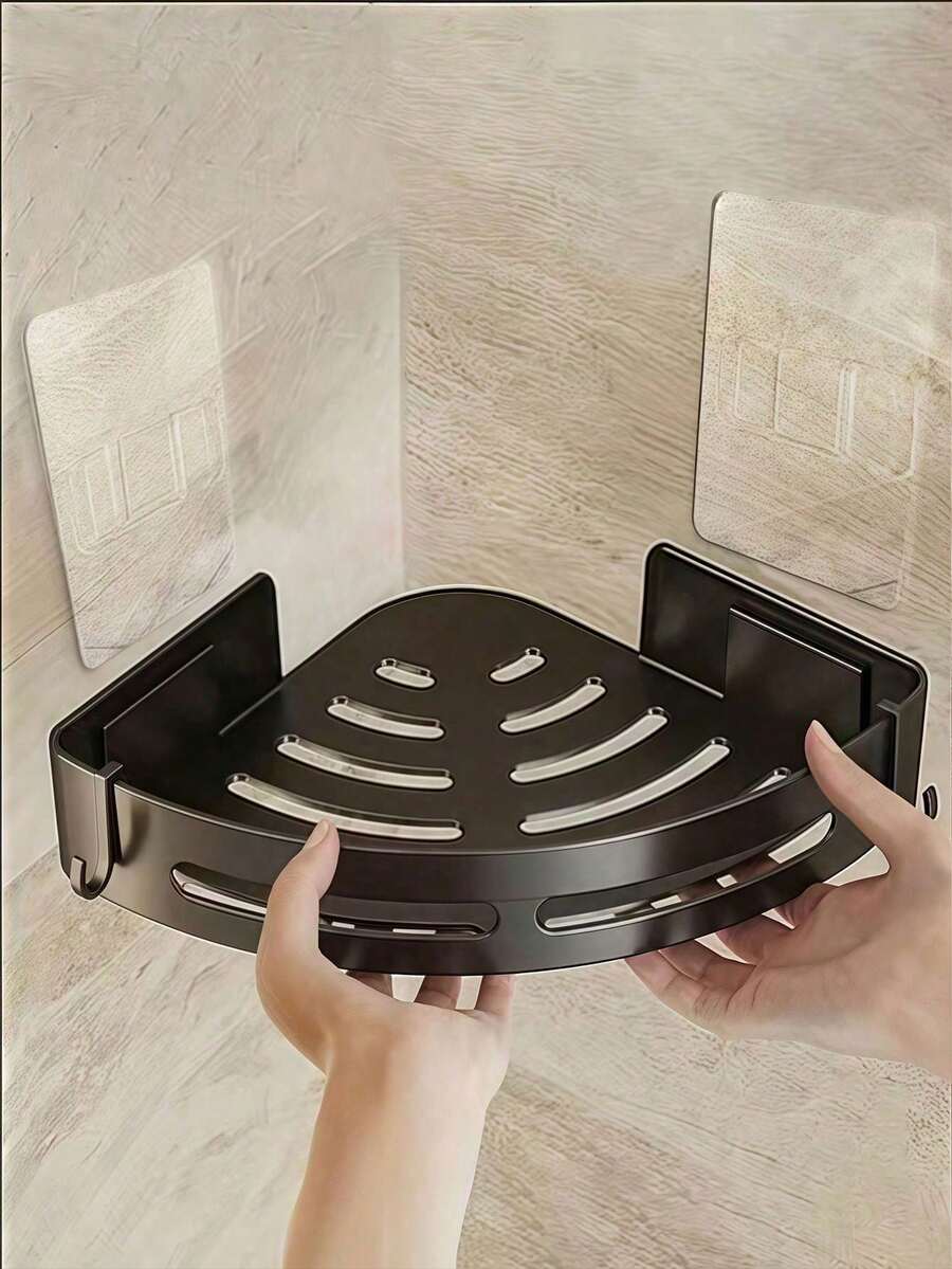 1/2 piezas Estantería de ducha de esquina, estantería de almacenamiento de baño de material de PP reforzado, estantería de ducha interior, estantería de champú de pared de ducha, caja de almacenamiento de cocina y baño, cesta de ducha, estantería de esquina ahorradora de espacio - Estantería de baño resistente montada en la pared, sin necesidad de taladrar, estantería de baño autoadhesiva, estantería de baño montada en la pared, estantería de ducha de esquina. Estantería de almacenamiento de gel de ducha y cosméticos - Fácil de instalar, diseño antideslizante, accesorios de baño, Día de la Madre