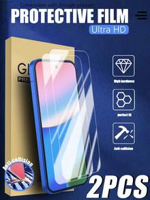 2 piezas de protector de pantalla ultra claro compatible con Pixel 9/9 Pro/9 XL/9a/10/10 Pro/10 XL, alta definición, dureza 9H, accesorios esenciales de protección de pantalla de fácil instalación, aplicable a protección diaria, oficina, hogar, protector de pantalla de teléfono a prueba de agua, a prueba de golpes, resistente a caídas y arañazos - transparente - Ver 17