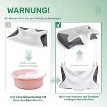 Ergonomisches Nackenkissen für Seiten-, Rücken- und Bauchschläfer - Konturierte Form, weiche und dennoch feste Unterstützung, schwarz mit weißer strukturierter "Saf"-Aufschrift, Schulterentspannung, robuste Verarbeitung, bequeme Nackenstütze | Strukturierte Nackenauflage | Weiche und dennoch haltbare Unterstützung - Schwarz - Übersicht 6