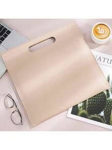 Premium Leather File Organizer Briefcase For Office Use, Large Capacity Waterproof Archive Bag For Documents, Folders, Laptops, And Data, Professional Data Carrier With Durable Exterior, Secure Snug-Top Closure And Magnetic Buckle, Scratch-Resistant Finish, Reinforced Handles, Structured Interior, Ideal For Meetings, Travel, Daily Commute, And Busy Workdays, Elegant Yet Practical Carrier For Business Professionals Seeking Organization And Style - Multicolor - View 6