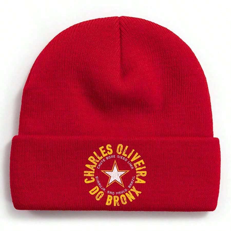 Charles Oliveira  Brazilian Boxer From The Bronx, Training In Guarujá, S O Paulo, Brazil Winter Beanie For Men Women Soft Warm Knit Hat Ski Stocking Cuffed Cap - 紅色 - 查看 1