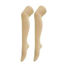 Women's Opaque Stretchy Nylon Over Knee Thigh High StocFKings Knee High Costume Boot Socks For Daily Wear Cosplay{Inchsize_nameinch:InchOneSizeinch,Inchcolor_nameinch:InchNudeinch} - 黃色的 - 查看 1