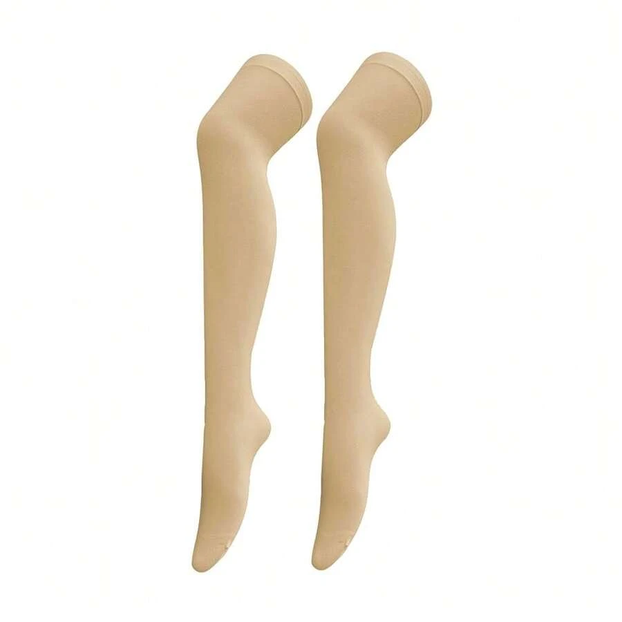 Women's Opaque Stretchy Nylon Over Knee Thigh High StocFKings Knee High Costume Boot Socks For Daily Wear Cosplay{Inchsize_nameinch:InchOneSizeinch,Inchcolor_nameinch:InchNudeinch} - 黃色的 - 查看 1