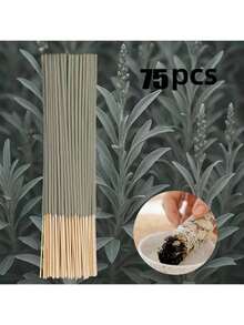 25/55/125 支白色薰衣草香薰棒，8.66 英寸长，清新空气，适合瑜伽和冥想，净化心灵，消除负能量