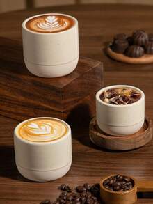 1pc Vintage Ceramic Coffee Cup, Japanese Rough Pottery Espresso Cup, Mug, Teacup – For Afternoon Tea, Living Room, Home Party, Bedroom, Holiday Gift - Multicolor - View 2