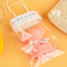 20-Piece Party Supplies Set: 10 Plush Bear Towels + 10 Clear Gift Bags. A Top Choice For Valentine's Day, Weddings, Birthdays, And Christmas Parties. Suitable For Wedding Favors. Soft, High-Quality Bath Accessories. - 彩色 - 查看 8