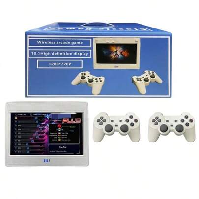 Plus PK3128 10-Inch Arcade Machine 26800 Games Wireless Controller LCD Display Linux System Dual Gamepads