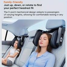 1pc U-Shaped 45D Memory Foam Car Neck Pillow - 3-Point Support Ergonomic Design, 360° Adjustable Breathable PU Leather Cover, Suitable For Side Sleepers And Daily Commuting, Luxury Soft Skin-Friendly Car Headrest Neck Pillow - Multicolor - View 9