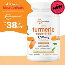 Turmeric Curcumin 1,000mg | 95% Curcuminoids With Black Pepper & MCT Oil For Ultimate Absorption, No Filler, No GMO - 120 Vegetarian Capsules - Khác - Xem 1