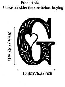 1pc Personalized Scroll Heart DIY Letter Combination Sign, Made Of High-Quality Metal - Durable And Suitable For Home, Office, Bedroom, Living Room, Garden, Corporate Image Wall Decoration, Modern Personalized Entryway Decoration, And A Great Choice For Housewarming, Birthday, And Holiday Gifts. - Multicolor - View 62