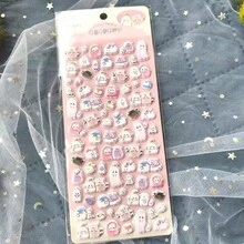 3D可爱卡通贴纸，3D日式可爱泡泡贴纸，浮雕创意日记贴纸，钻石宝石水晶儿童手工装饰贴纸，圣诞节/感恩节/生日儿童礼物 - 彩色 - 查看 10