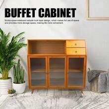 3 Niveles Organizadores De Gabinetes Alacenas Para Despensa 100 X 95 X 35 Cm Mueble De Almacenamiento Aparador Armario De Cocina - Naranja Quemada - Ver 5