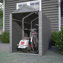 Bicycle Garage Tool Shed 187x100x160 Cm, Garden Shed Garage Tent Storage Tent, Dark Gray