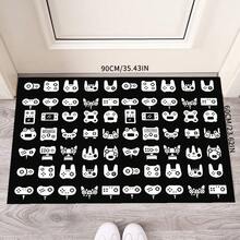 Alfombra de área con diseño de control de juegos creativo moderno, lavable a máquina, con respaldo antideslizante, de fibra de poliéster, hecha a máquina, alfombra de baño para sala de estar, dormitorio, decoración de oficina en casa - 1 pieza - Multicolor - Ver 50
