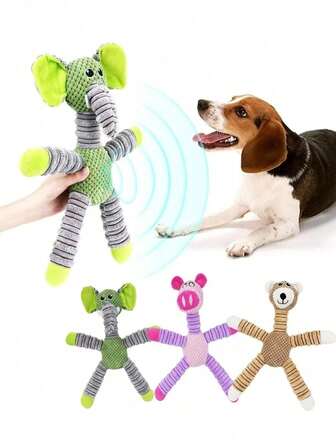 1PC Pet Squeaky Toy, Cute Cartoon Shape Dog Chew Toy, For Teething Teeth Cleaning Training, Daily Interactive Play, Suitable For Small Medium Large Dogs