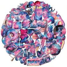 50pcs Purple Starry Sky Stickers Laptop Phone Case Water Bottle Guitar Fridge Cute Transparent PET Decal Waterproof - Multicolor - View 13