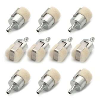 10 Pieces Wool Material Fuel Filter For Gasoline Garden Machinery Chainsaw Brush Cutter