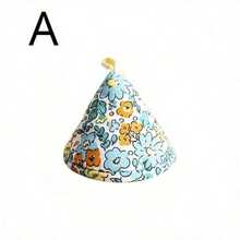 1件装印花家用三角锅帽铁锅防烫隔热帽套悬挂式厨房砂锅铁锅手柄手套 - 彩色 - 查看 8