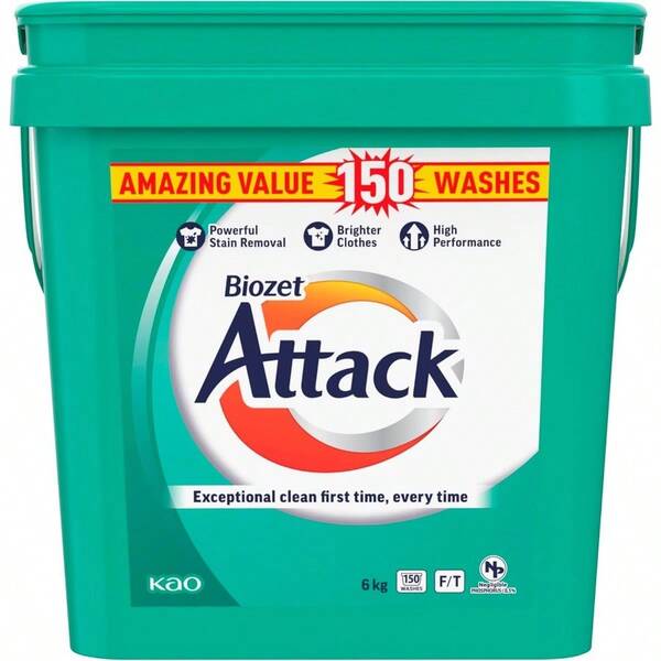 Biozet Attack Regular Laundry Powder Detergent 6 Kilograms