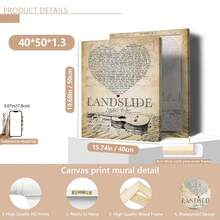 1 件 Fleetwood 乐队 Landslide 歌词歌曲墙饰礼物，适合音乐爱好者，吉他手海报帆布装饰墙饰，适合卧室客厅家居墙壁装饰 - 彩色 - 查看 13