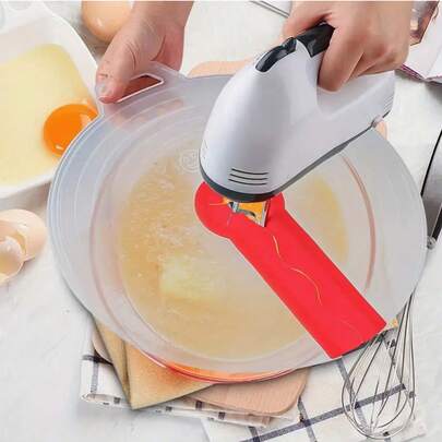 1個 マルチファンクション スプラッシュプルーフカバー、泡立て器アクセサリー&クリームミキサー - 耐久性のあるプラスチック製ミキシングカバー、汚れにくいデザイン、ミキサー対応 - 家庭、ベーカリー、レストラン、大量調理に適用 - 簡単お手入れキッチンツール、人間工学に基づいたハンドル、耐久性のあるキッチン用品