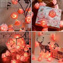 1pc LED Rose Flower String Lights, Romantic Atmosphere Lighting For Valentine's Day, Wedding Decoration, Birthday Party, Party Supplies (Batteries Not Included) - Multicolor - View 8